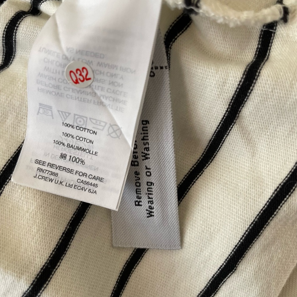 J Crew Women’s Medium Velvet Tie-Front Stripe Long Sleeve Top - Picture 10 of 10